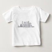 Minimalistische Skyline-Illustration in Boston Cit Baby T-shirt (Vorderseite)