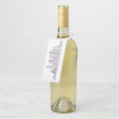 Minimalistische Skyline-Illustration in Boston Cit Flaschenanhänger (Angewinkelt)