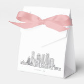 Minimalistische Skyline-Illustration in Boston Cit Geschenkschachtel (Vorderseite)
