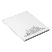 Minimalistische Skyline-Illustration in Boston Cit Notizblock (angewinkelt)