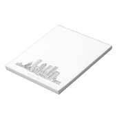 Minimalistische Skyline-Illustration in Boston Cit Notizblock (Rotiert)