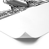 Minimalistische Skyline-Illustration in Boston Cit Poster (Ecke)