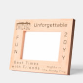 Minimalistische Skyline-Silhouette von Chicago Cit Geätzte Rahmen (Links)