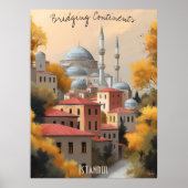 Minimalistische Skyline von Istanbul - Türkische M Poster (Vorne)