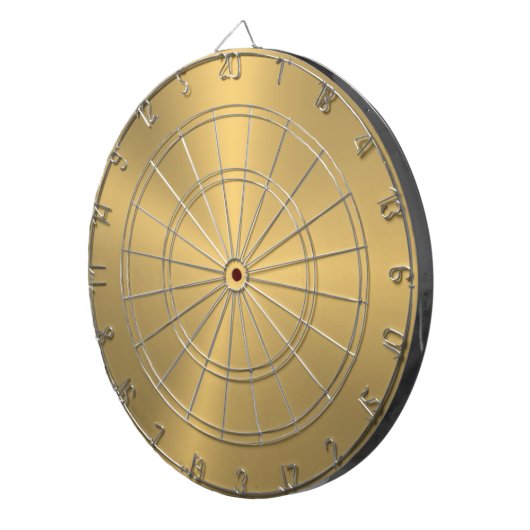 Minimalistische Slick Metallic Gold Textur Dartscheibe (Vorderseite rechts)