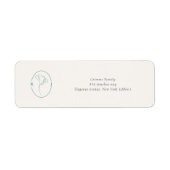 Minimalistische Smaragd-Monogramm-Hochzeitsadresse (Vorne)