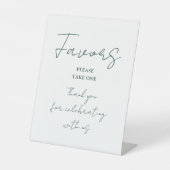 Minimalistische Smaragdgrüne, elegante Skriptfavor Sockelschild (Vorderseite)