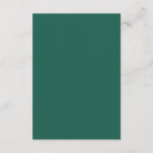 Minimalistische Smaragdtextsehen wünschend gut Begleitkarte (Rückseite)