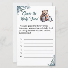 Minimalistische Snowflake Baby-Food-Karte