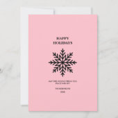 Minimalistische Snowflake Happy Holiday Card (Vorderseite)