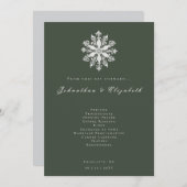 Minimalistische Snowflake-Hochzeit | Green Programm (Vorne/Hinten)