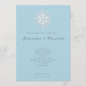 Minimalistische Snowflake-Hochzeit | Ice Blue Programm (Vorderseite)