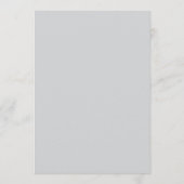 Minimalistische Snowflake-Hochzeit | Marineblau Programm (Rückseite)