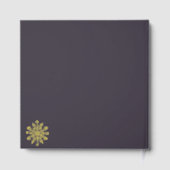 Minimalistische Snowflake-Hochzeit | Plum Lila Gästebuch (Rückseite)