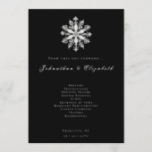 Minimalistische Snowflake-Hochzeit | Schwarz Programm (Vorderseite)