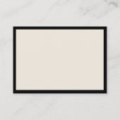 Minimalistische Social Media Black Gerahmt Custom Visitenkarte (Rückseite)