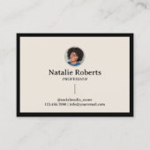 Minimalistische Social Media Black Gerahmt Custom Visitenkarte (Vorderseite)