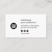 Minimalistische Social Media-Icons für benutzerdef Visitenkarte (Vorderseite)