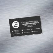 Minimalistische Social Media-Icons für  Schwarz-Lo Magnetische Visitenkarte (Beispiel)