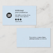 Minimalistische Social Media-Symbole für benutzerd Visitenkarte (Vorne/Hinten)