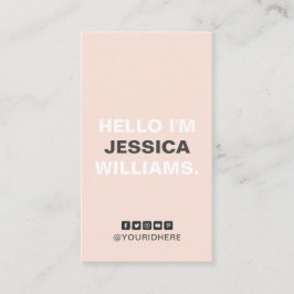 Minimalistische Social Media Visitenkarte