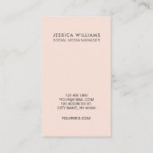 Minimalistische Social Media Visitenkarte (Rückseite)