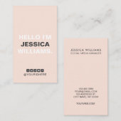 Minimalistische Social Media Visitenkarte (Vorne/Hinten)