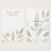 Minimalistische Soft Foliage Shadows Style Card (Vorne & Hinten)