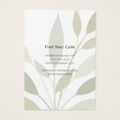 Minimalistische Soft Foliage Shadows Style Card (Rückseite)