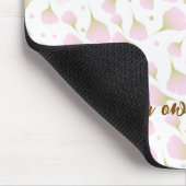 Minimalistische Soft-Pastell-Rosa-Blütenblätter Mousepad (Ecke)
