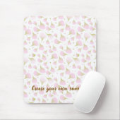 Minimalistische Soft-Pastell-Rosa-Blütenblätter Mousepad (Mit Mouse)