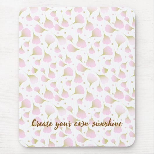 Minimalistische Soft-Pastell-Rosa-Blütenblätter Mousepad (Vorne)