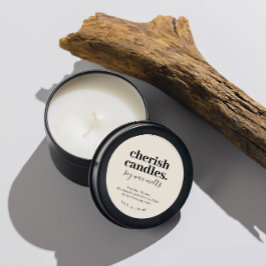 Minimalistische Sojakandle Runder Aufkleber