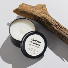 Minimalistische Sojakandle Runder Aufkleber