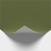 Minimalistische Solid Elegant Army Green Schlicht Geschenkpapier (Ecke)
