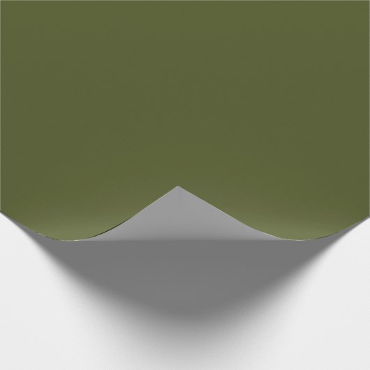 Minimalistische Solid Elegant Army Green Schlicht Geschenkpapier (Ecke)