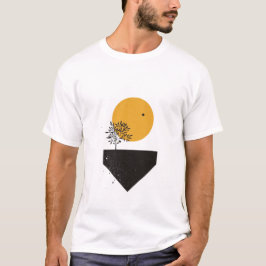 Minimalistische Sonne mit 🌞 🌿 T-Shirt