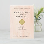 Minimalistische Sonnenästhetik | Hochzeit Einladung (Stehend Vorderseite)