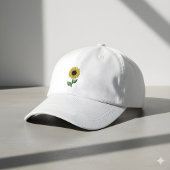 Minimalistische Sonnenblume bestickte Baseballkapp Baseballkappe