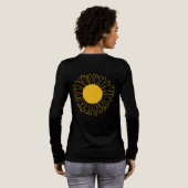 Minimalistische Sonnenblume Botanische Kunst Tri-Blend Shirt (Voller Rückseite)