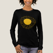 Minimalistische Sonnenblume Botanische Kunst Tri-Blend Shirt (Vorderseite)