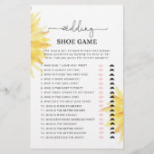 Minimalistische Sonnenblume Das Hochzeitsschuhspie (Vorderseite)