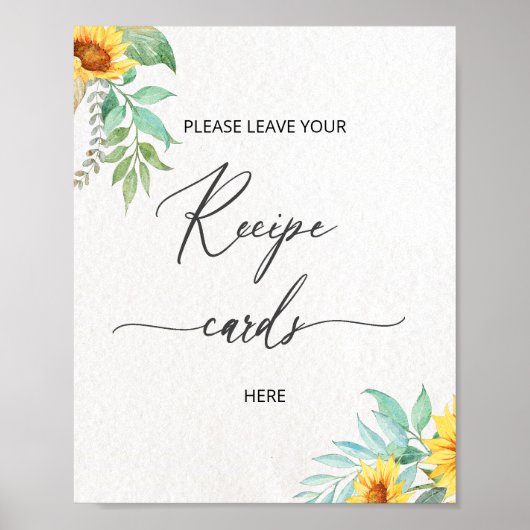 Minimalistische Sonnenblume verlasse hier Ihre Rez Poster (Vorne)