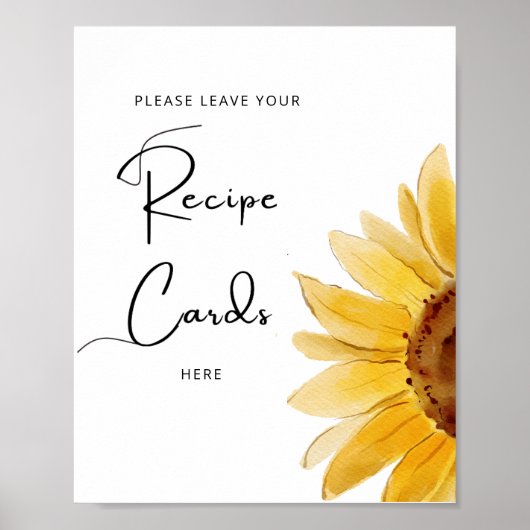 Minimalistische Sonnenblume verlasse hier Ihre Rez Poster (Vorne)