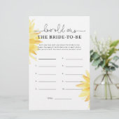 Minimalistische Sonnenblume Wie alt war die Braut  (Stehend Vorderseite)