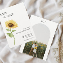 Minimalistische Sonnenblumen-Foto-Hochzeit