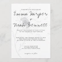 Minimalistische Sonnenblumen-Hochzeitseinladungsvo