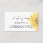 Minimalistische Sonnenblumenanzeige Duschekarte Begleitkarte (Vorderseite)