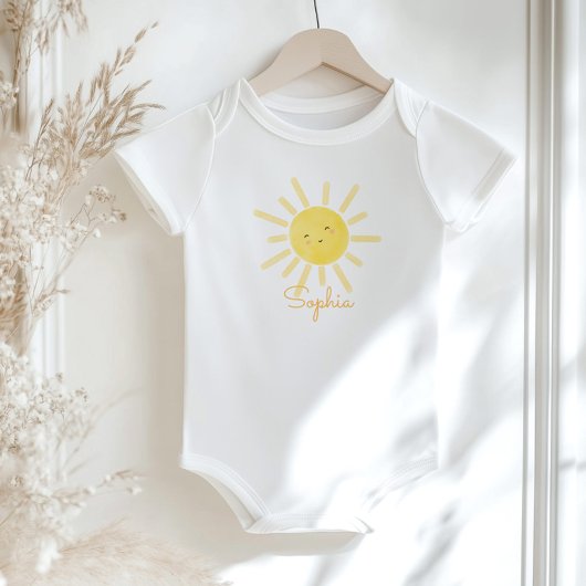 Minimalistische Sonnenblumendusche Baby Strampler