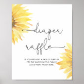 Minimalistische Sonnenblumenspulmaschine Tombola B Poster (Vorne)